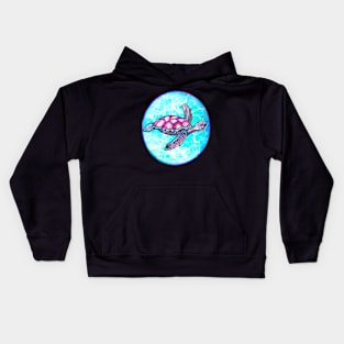 Turtle summer beach -  turtle lovers sparkly magical beautiful sea creature funny sea turtle Kids Hoodie